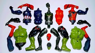 MERAKIT MAINAN UNBOXING CAPTAIN AMERICA SPIDERMAN HULK SMASH BATMAN SUPERHERO AVENGERS TOYS [upl. by Acir]