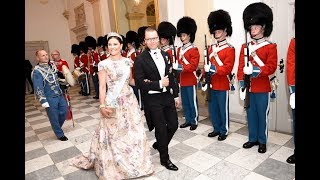 Crown Prince Frederik ´50´ Gala Dinner  Royal Guests [upl. by Oirramed]