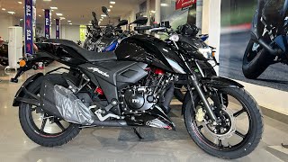 Tvs Apache RTR 160 4v Full Black Edition New Model 2024 Detailed Review  New Changes Price [upl. by Pail]