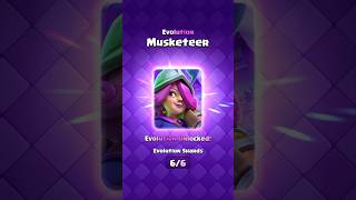 Evolution Musketeer Guide clashroyale shorts [upl. by Nyladgam614]