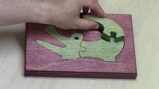 Making a Simple Scroll Saw Tray Puzzle [upl. by Yderf]