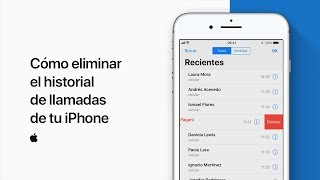 Cómo eliminar el historial de llamadas de tu iPhone — Soporte técnico de Apple [upl. by Valle705]