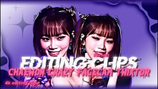 CHAEWON CRAZY FACECAM Twixtor 4k editing clips [upl. by Kapeed]