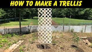 How To Make a Trellis with a Lattice Fence Panel [upl. by Ursuline]