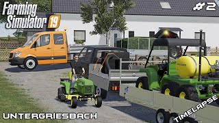 Mowing amp fertilizing lawns w kedex  Lawn Care on Untergriesbach  Farming Simulator 19  Episode 2 [upl. by Stanislas]