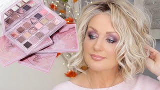 Huda Rose Quartz Palette5 Looks [upl. by Anneis]