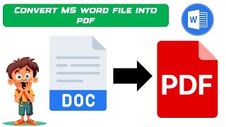 HOW TO CONVERT MS WORD FILE INTO PDF convert file into PDF easily convert ms word document to PDF [upl. by Ellingston]