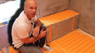 HEATED FLOOR IN SHOWER  How To Install SCHLUTER DITRAHEAT [upl. by Ronen331]