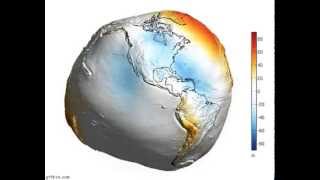 Simulation of Earths Geoid the relative effect of gravitational pull [upl. by Korman]