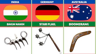 Ancient weapons from different countries  Ancient Weapons  World Data [upl. by Enrobialc]