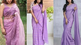 💜💜Lavender Colour Sarees✨🥰 [upl. by Earezed]