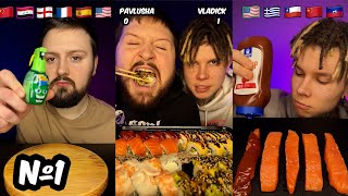 The Best Food Sketches from Sushi Monsters 1  MUKBANG  EATING  ASMR 🍣 [upl. by Angadreme771]