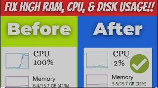 How To Fix High RAMMemoryCPUDISK Usage on Windows 1110 2024 [upl. by Gnilsia]