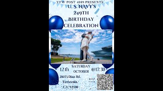 Navy Birthday 2024 VFW 4089 [upl. by Noicpesnoc642]