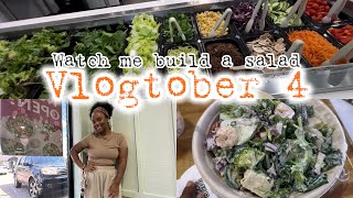 Vlogtober 4 Watch Me Build a Salad at The Salad Station – Fresh Ingredients amp Endless Toppings 🥗 [upl. by Eiahpets]