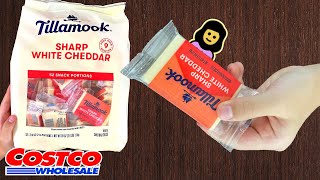 Tillamook Sharp White Cheddar 52 Snack Portions  Costco Product Review [upl. by Jariv308]