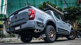 Turboback exhaust system on a 2022 Nissan Navara [upl. by Ahsinal122]