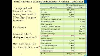 Preparing Closing Entries from a Partial Worksheet  Professor Victoria Chiu [upl. by Jennica]