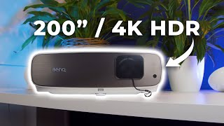 GAMEN op 200 INCH 4K HDR beeld  BenQ W2700 Review [upl. by Alyk]