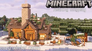 Cozy Winter Cabin  Minecraft Relaxing Longplay No Commentary [upl. by Anifur]