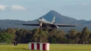 RAAF Amberley hosts USAF B1 bombers [upl. by Essiralc240]