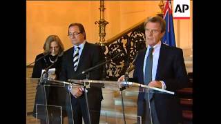 New Zealand FM meets Kouchner comment on economy trade rugby [upl. by Immot482]