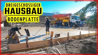 GEDÄMMTE BODENPLATTE  Schalung Bewehrung amp Beton  DREIGESCHOSSIGES HAUS 03  Home Build Solution [upl. by Oz]