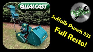 Retro Qualcast Suffolk Punch 35S Cylinder Lawnmower Restoration Walkaround and Test Cut [upl. by Anirbak]