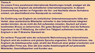 DTB C1 Schreiben Stellungnahme Englisch als einheitliche Sprache in der Firma [upl. by Rhys]