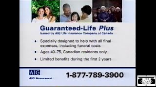 AIG Guaranteed Life Plus Insurance Commercial  2007 [upl. by Dlonra]