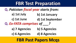 FBR Test Preparation  FBR Past Papers  FBR Preparation  FBR Past Papers Mcqs  FBR Written Test [upl. by Bal968]