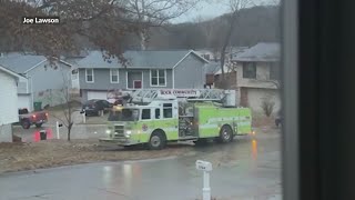 Fire truck slides spins on ice in Jefferson County subdivision [upl. by Haneen]