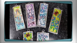 Glass Jewelry Art Pendants  Tiffany Stained Glass Method [upl. by Lotti199]