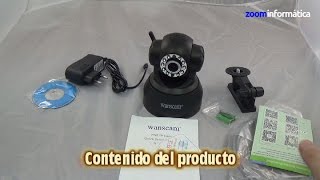 full review wanscam ip camera jw0008 jw008 camara eview7 app Android negra [upl. by Amr]