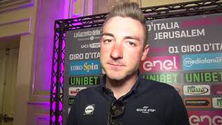 Elia Viviani  Intervista prima del via del Giro dItalia 2018 [upl. by Martinelli985]