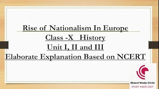 Rise Of Nationalism In Europe  CBSE Class 10 History Part  I [upl. by Vilberg]