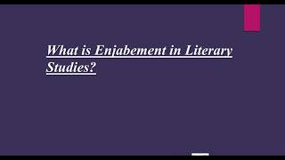 What is Enjambment How to use Enjambment Poetic Device in Literature Definition with Examples [upl. by Eseenaj]