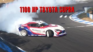 1100 hp Toyota Supra A90 2JZ turbo  Piotr Wiecek drifting in Drift Masters [upl. by Adara]