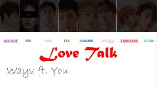 Karaoke Love Talk english versionWayv 8 members version [upl. by Lumpkin]