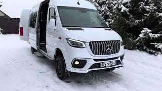 MERCEDESBENZ SPRINTER 4x4 OFFROAD 9 МЕСТ  СПАЛЬНИК  БАГАЖНИК 022024 [upl. by Currey]