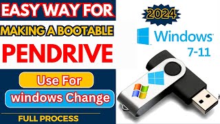 Windows 10 bootable usb  bootable pendrive kaise banaye  create windows bootable usb drive 2024 [upl. by Enelaj]