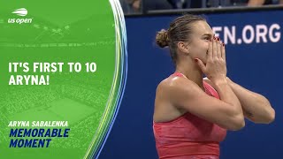 Aryna Sabalenka Celebrates Too Early  2023 US Open [upl. by Sabino]