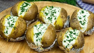 La receta más popular de patatas al horno rellenas con queso una receta buenisima  GustosoTV [upl. by Kopple]