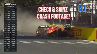 quotUnfair Collisionquot – Carlos Sainz Breaks Silence on Perez Crash at Baku [upl. by Attehcnoc]