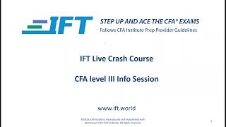 Level III CFA Crash Course Webinar Level 3 [upl. by Kingston]