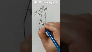 giraffe giraffedrawingwith7 drawing art easydrawing youtubeshort shortvideo animalshorts [upl. by Namyh]