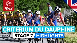 GC Race Ignites In The Alps  Critérium Du Dauphiné 2022 Stage 7 Highlights [upl. by Nedi]