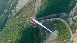 How are wind turbine blades transported to mountains [upl. by Vinita]