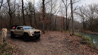 Overlanding the Ozarks  Winter Solo camping [upl. by Guyon]