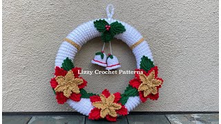 How to Crochet a Christmas Wreath Christmas Ornaments [upl. by Arinaj]